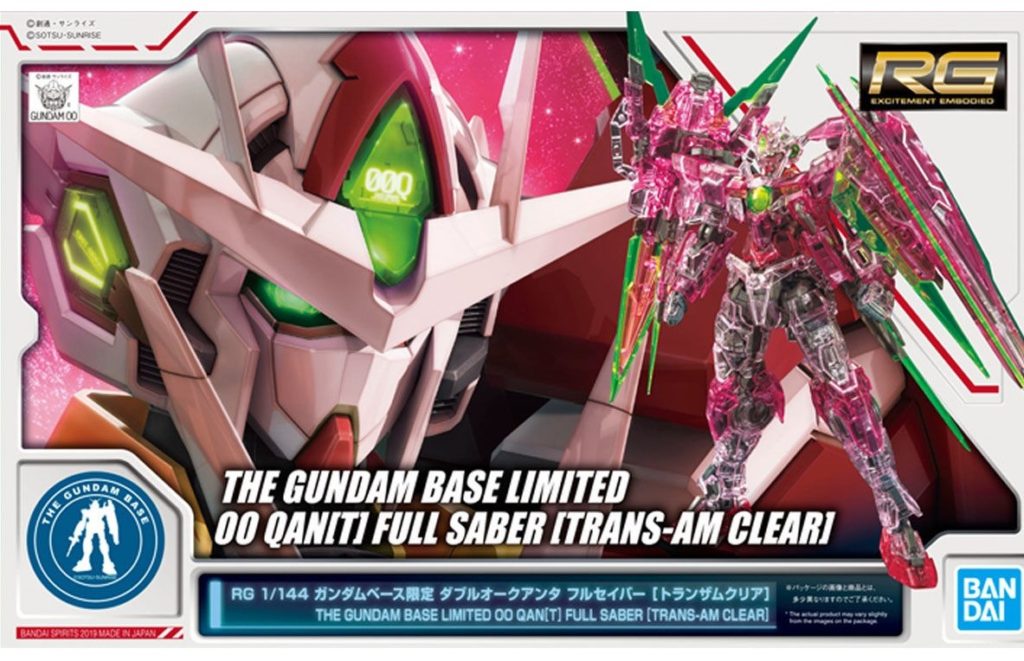 Real Grade Gundam - 00 Qan[T] Full Saber (Trans-Am Clear)