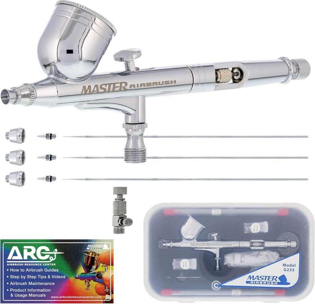 Airbrush for Painting Gunpla - Master Airbrush G233 Pro Set with 3 Nozzle Sizes